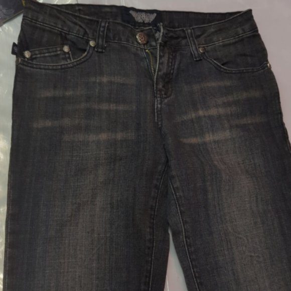 VIP Rock & Republic Faded Black Jeans, Size 26, 31 Inseam Bootcut New with Tags - Picture 6 of 14